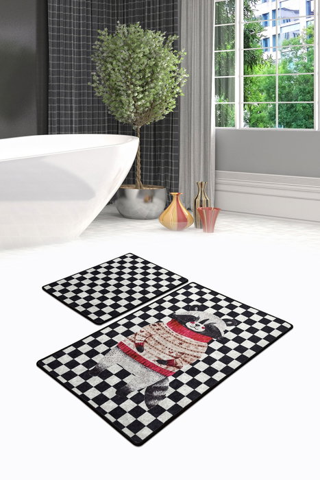 Mijölnir Juego de alfombras de baño Mr. Raccoon Multicolor Mijölnir Juego de alfombras de baño Mr. Raccoon Multicolor